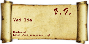 Vad Ida névjegykártya